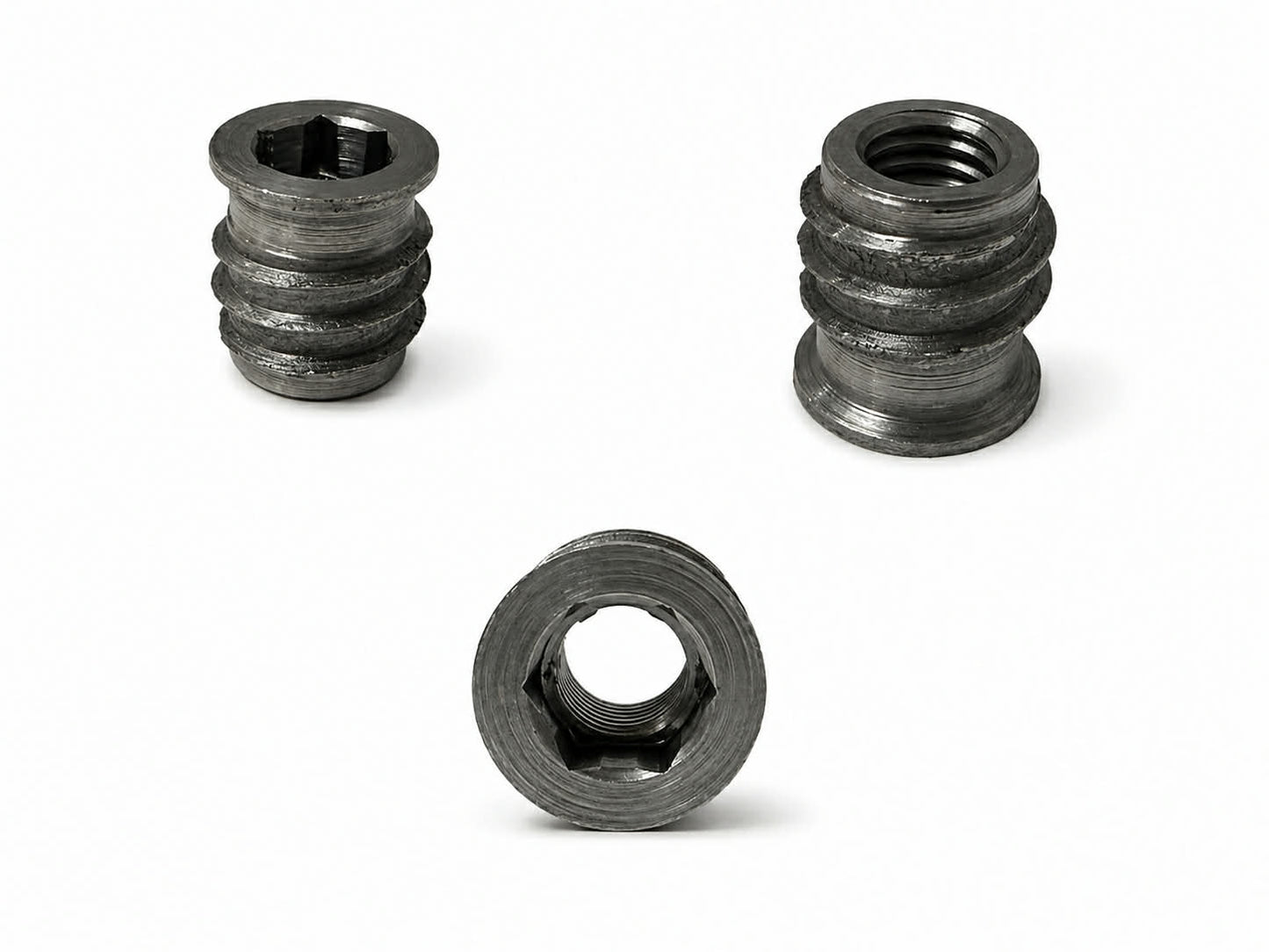 STEEL M8 THREADED INSERTS - FLANGED 16MM